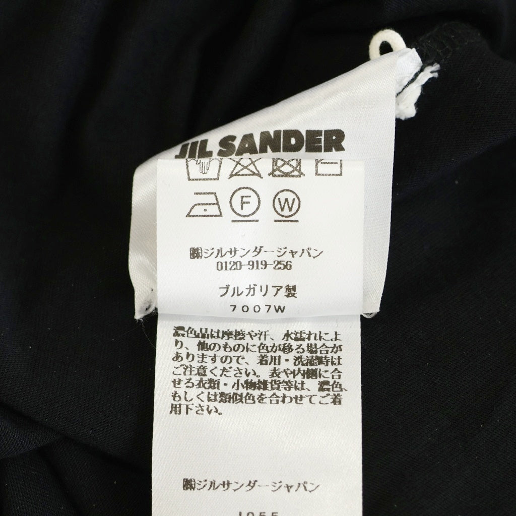 JIL SANDER(ジルサンダー) 23SS モックネック オーバーサイズ 半袖Tシャツ カットソー ブラック J21GC0005 J45084