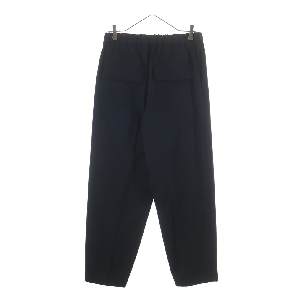 JIL SANDER(ジルサンダー) 24AW TROUSER ポリエステルギャバジン テーパード トラウザー イージーパンツ スラックスパンツ ブラック J21KA0012 J40002