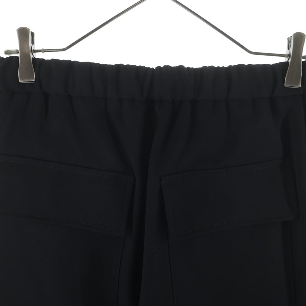 JIL SANDER(ジルサンダー) 24AW TROUSER ポリエステルギャバジン テーパード トラウザー イージーパンツ スラックスパンツ ブラック J21KA0012 J40002