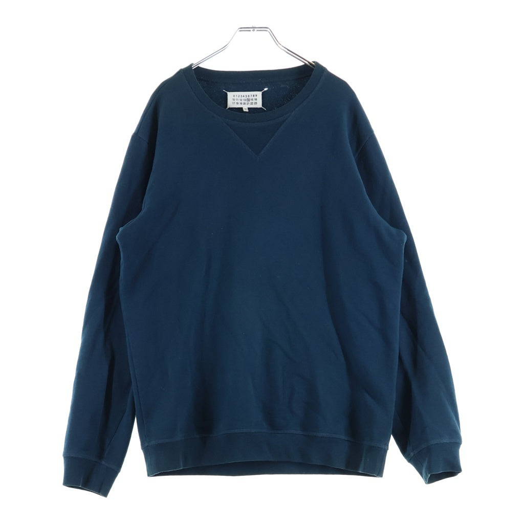 Maison Margiela(メゾンマルジェラ) 14AW エルボーパッチ クルーネック スウェットトレーナー グリーン S50GU0014