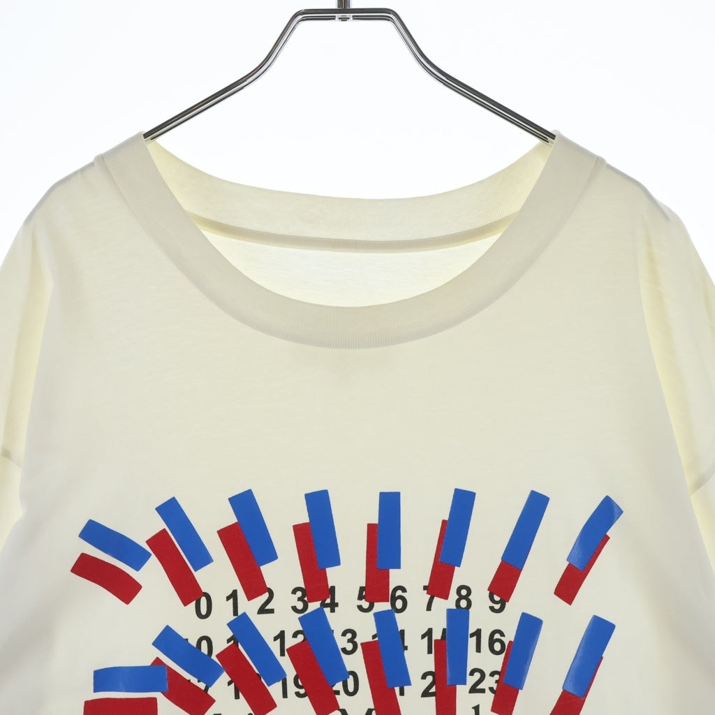Maison Margiela(メゾンマルジェラ) 21SS TAPE LOGO テープロゴプリント クルーネック 半袖Tシャツ カットソー ホワイト S30GC0732