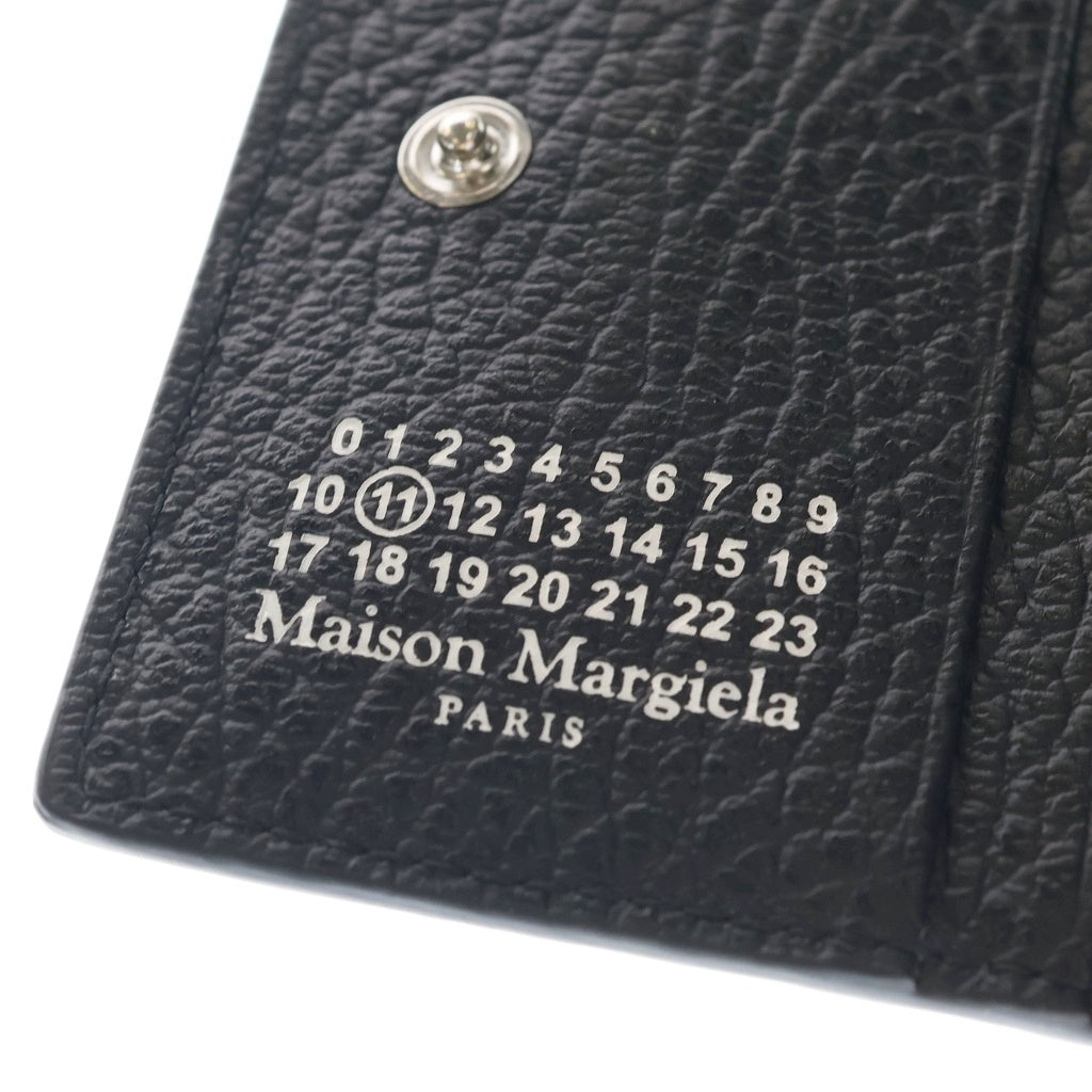 Maison Margiela(メゾンマルジェラ) 4ステッチ キーリング付き レザー カードホルダー カードケース パスケース ブラック S56UI0128P4455T8013