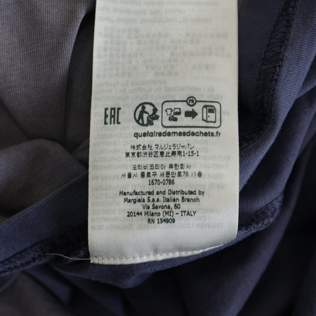 Maison Margiela(メゾンマルジェラ) 23SS ヴィンテージ加工 ロゴプリント クルーネック 半袖Tシャツ カットソー パープル S51GC0519