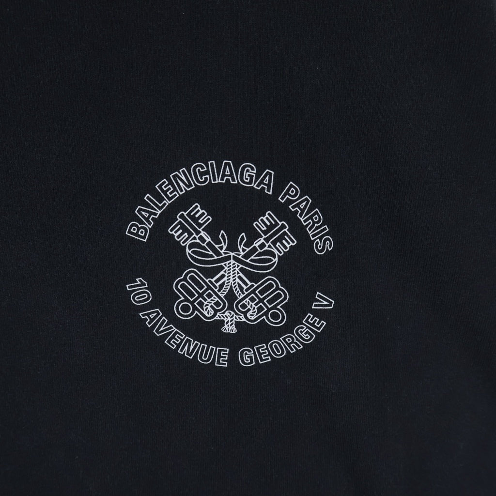 BALENCIAGA(バレンシアガ) 25SS ロゴプリント 半袖Tシャツカットソー ブラック 787349 TRVU5