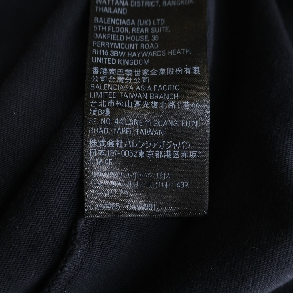 BALENCIAGA(バレンシアガ) 25SS ロゴプリント 半袖Tシャツカットソー ブラック 787349 TRVU5
