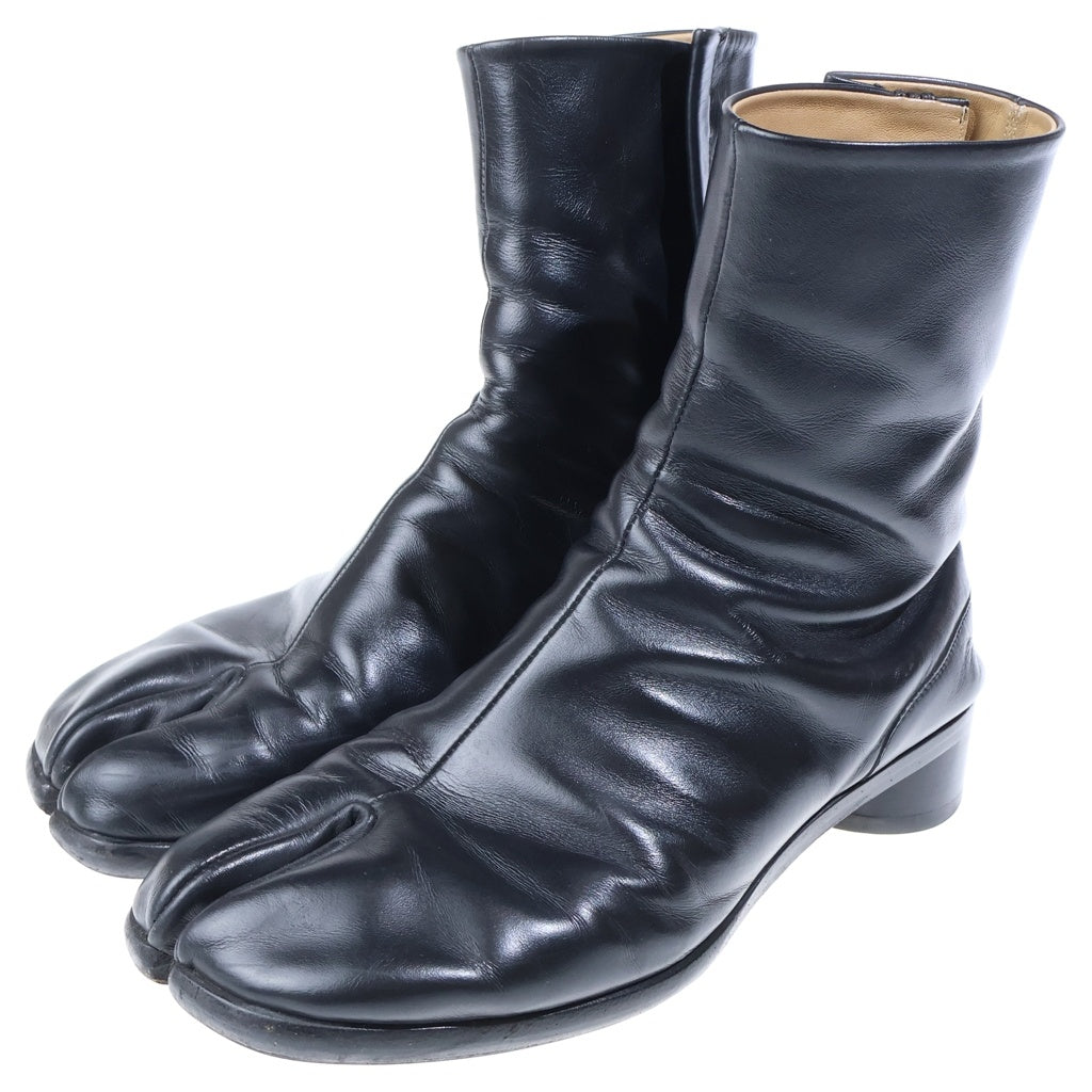 Maison Martin Margiela(メゾンマルタンマルジェラ) 20SS 足袋 レザー ヒール ブーツ ブラック S57WU0153
