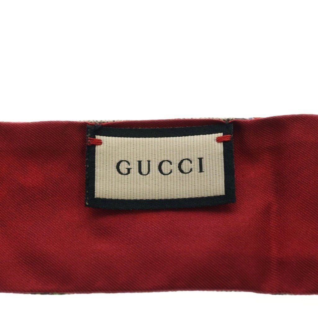 GUCCI(グッチ) GG総柄 シルクスカーフ ブラウン