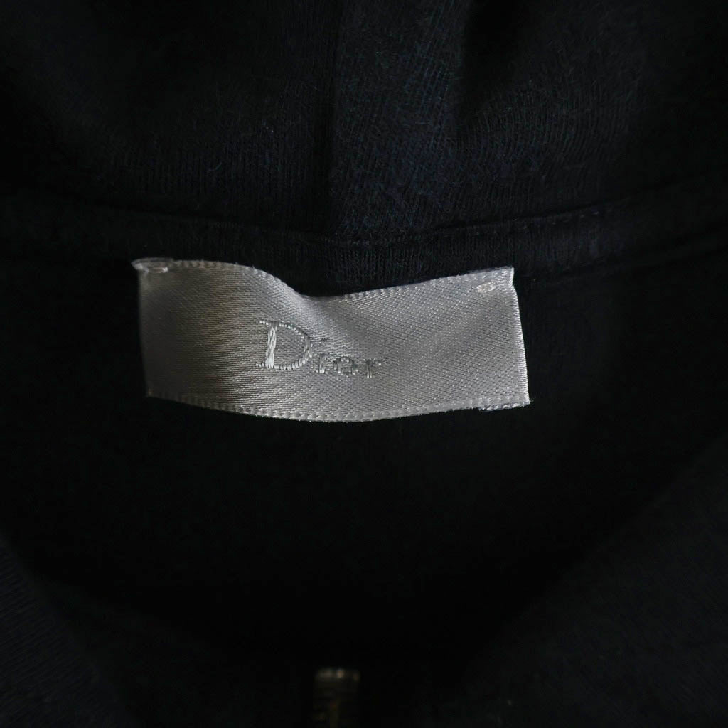 Dior HOMME(ディオールオム) ハーフジップ ノースリーブ プルオーバー スウェット パーカー ブラック 763J206Y0438
