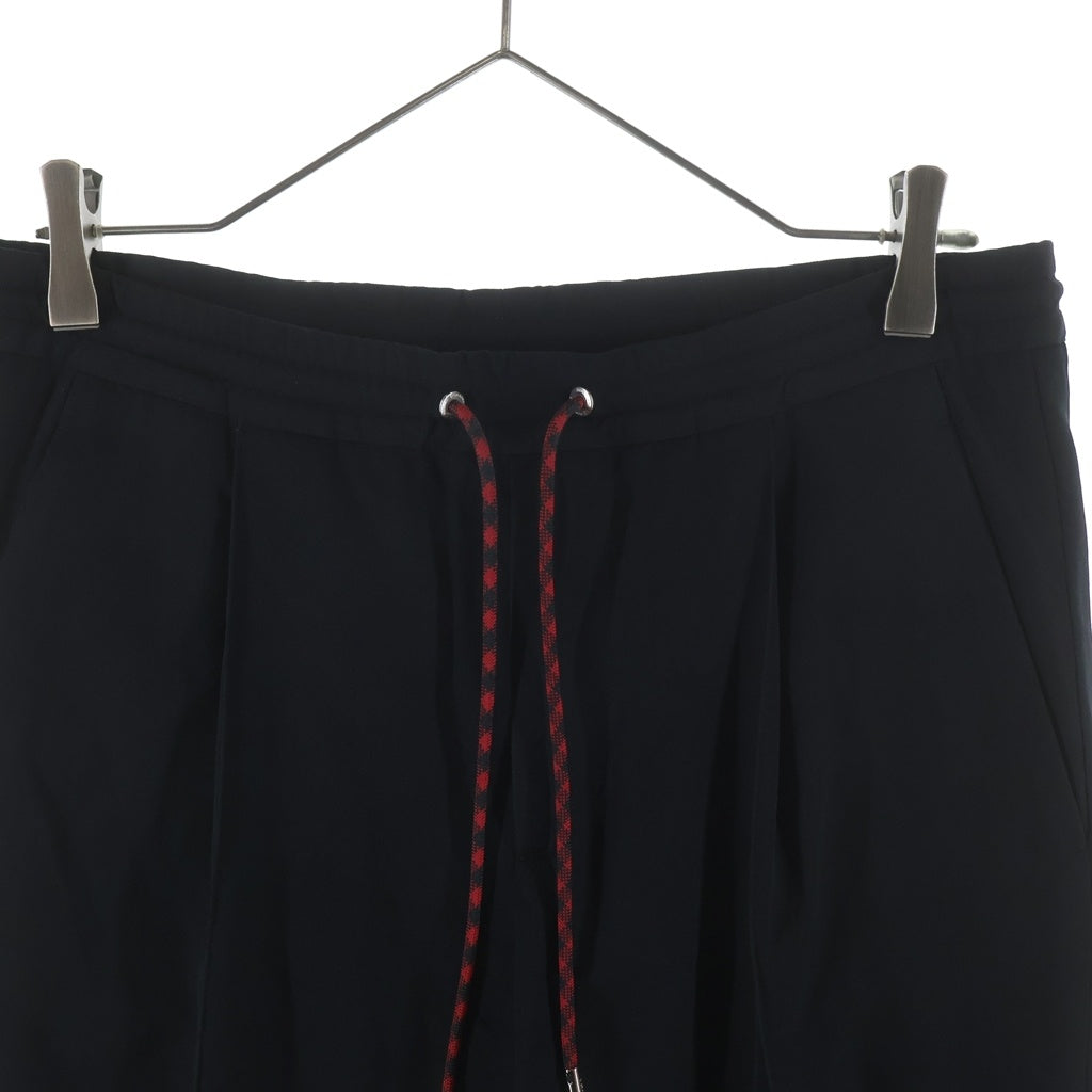 Dior HOMME(ディオールオム) ドローストリング センタースリット 裾ジップ イージートラウザー ジョガーパンツ ブラック 633C165E3576