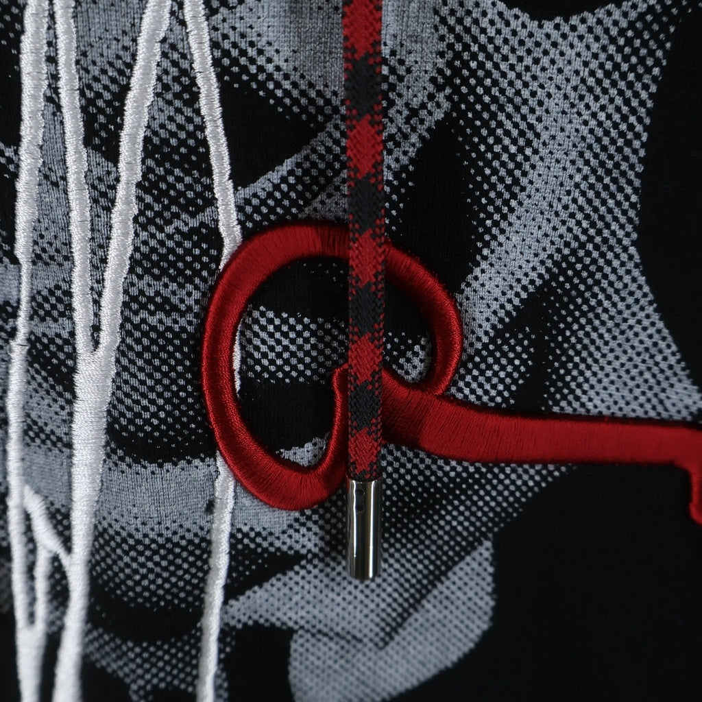 Dior HOMME(ディオールオム) 16AW ローズ 刺繍 レーヨン ボンディング プルオーバーパーカー ブラック 633J633WI418