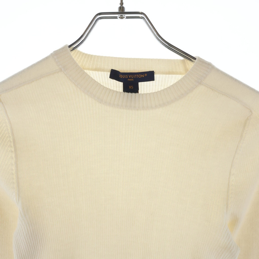 LOUIS VUITTON(ルイヴィトン) 24SS ハイネック クロップドニット 無地 レディース ホワイト RW241WW CWO FQKL05