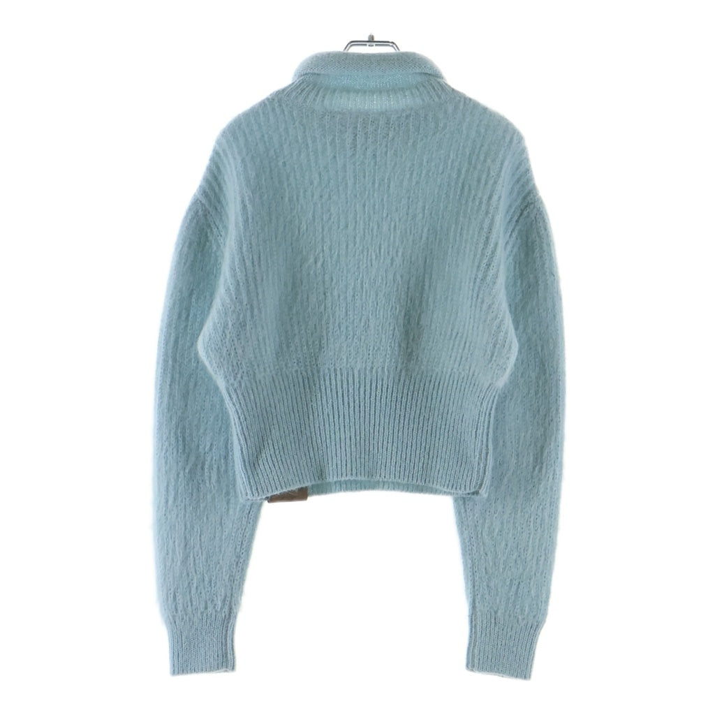 LOUIS VUITTON(ルイヴィトン) 24AW モノグラムパッチ クロップド/ハイネック モヘアニット セーター ライトブルー レディース RW242WW MUW FRKL28