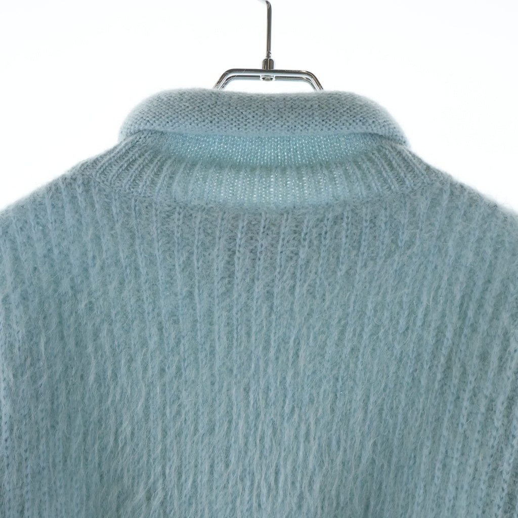 LOUIS VUITTON(ルイヴィトン) 24AW モノグラムパッチ クロップド/ハイネック モヘアニット セーター ライトブルー レディース RW242WW MUW FRKL28