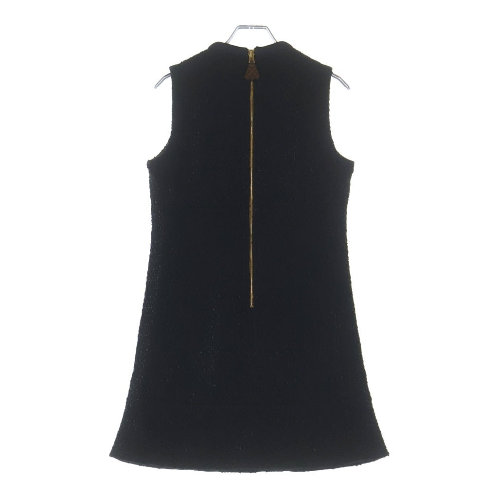 LOUIS VUITTON(ルイヴィトン) 24SS ツイード ノースリーブ ショートワンピース レディース ブラック RW241WA GFE FQDS89