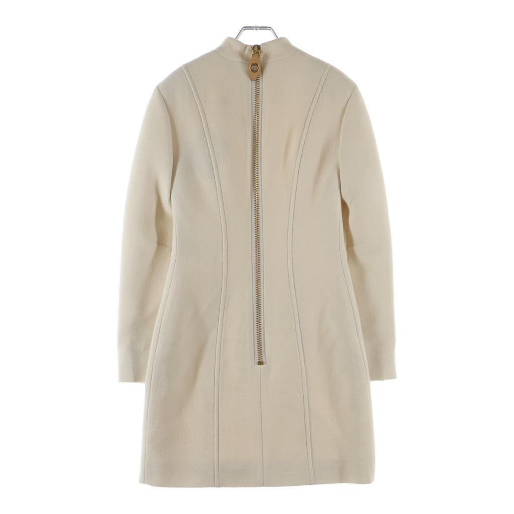 LOUIS VUITTON(ルイヴィトン) 23SS チェーン装飾 ロングスリーブ モックネックドレス ホワイト RW232W AAR FPDR47 レディース