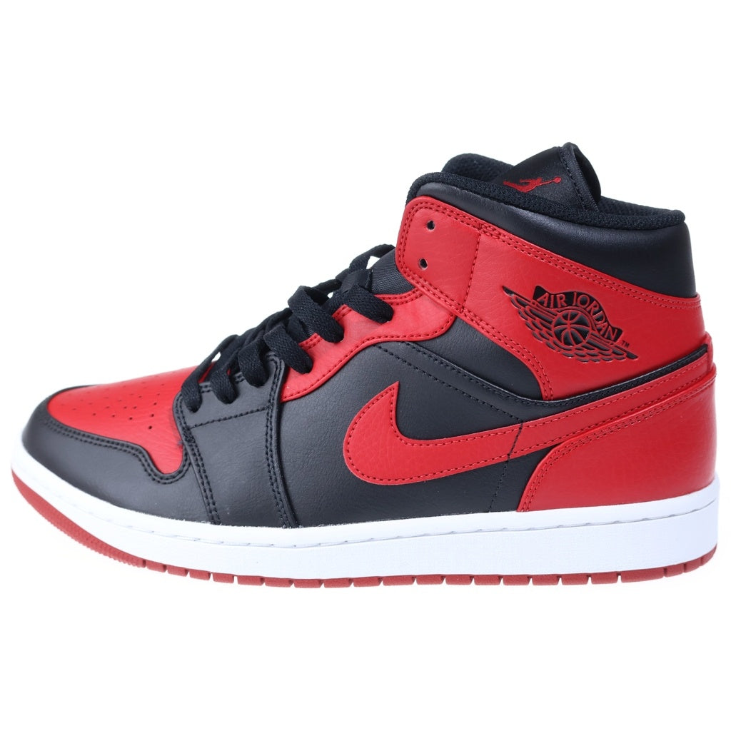 NIKE(ナイキ) AIR JORDAN 1 MID BRED 554724-074 エアージョーダン1 ブレッド ミッドスニーカー シューズ ブラック/レッド US10/28cm