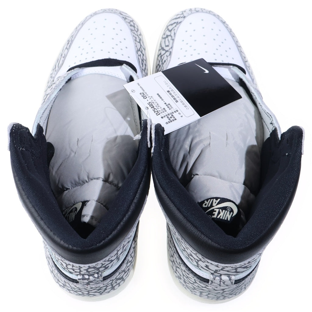 NIKE(ナイキ) AIR JORDAN 1 RETRO HIGH OG WHITE CEMENT ELEPHANT DZ5485-052 エアジョーダン1 ホワイトセメント ハイカットスニーカー ホワイト/グレー US10/28cm