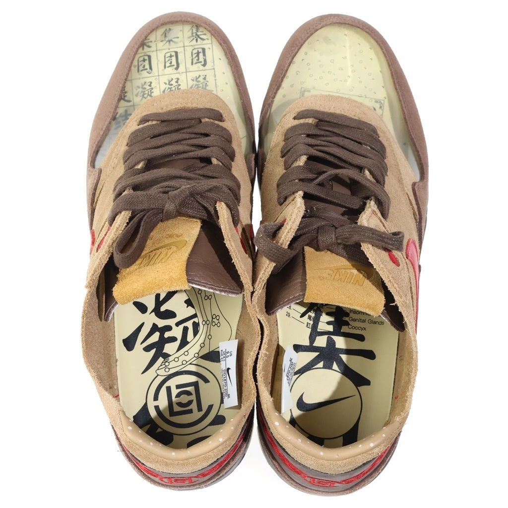 NIKE(ナイキ) ×CLOT AIR MAX 1 KOD CHA クロット エアマックス ローカットスニーカー ブラウン US9.5/27.5cm DD1870-200