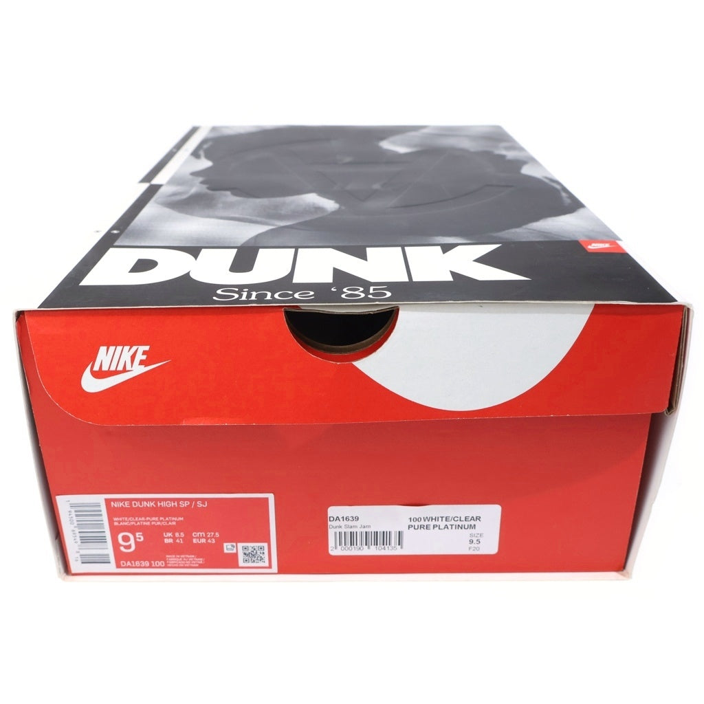 NIKE(ナイキ) ×SLAM JAM DUNK HIGH スラム ジャム ハイカットスニーカー グレー/ホワイト US9.5/27.5cm DA1639-100