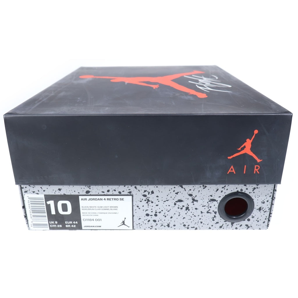 NIKE(ナイキ) AIR JORDAN 4 RETRO SE エアジョーダン 4 レトロ ハイカットスニーカー ブラック US10/28cm CI1184-001