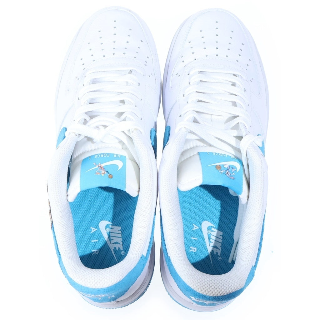 NIKE(ナイキ) ×Space Players AIR FORCE 1 07 スペース プレイヤーズ エアフォース1 ローカットスニーカー ホワイト/ライトブルー US9.5/27.5cm DJ7998-100