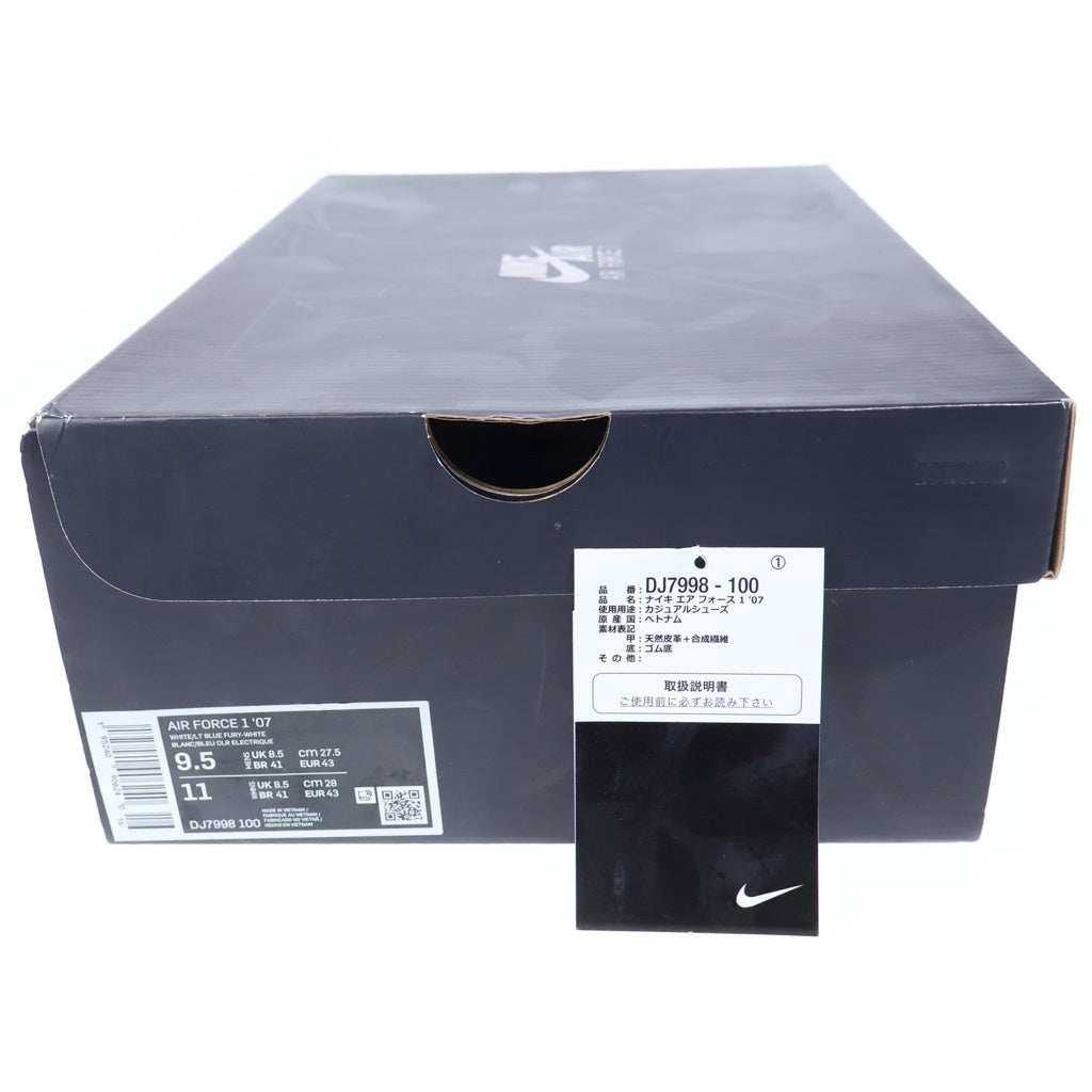 NIKE(ナイキ) ×Space Players AIR FORCE 1 07 スペース プレイヤーズ エアフォース1 ローカットスニーカー ホワイト/ライトブルー US9.5/27.5cm DJ7998-100