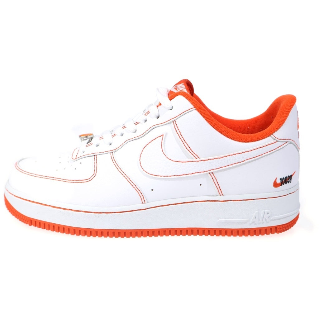 NIKE(ナイキ) AIR FORCE 1 LOW 07 LV8 EMB Rucker Park エアフォース1 ロー ローカットスニーカー ホワイト/オレンジ US9.5/27.5cm CT2585-100