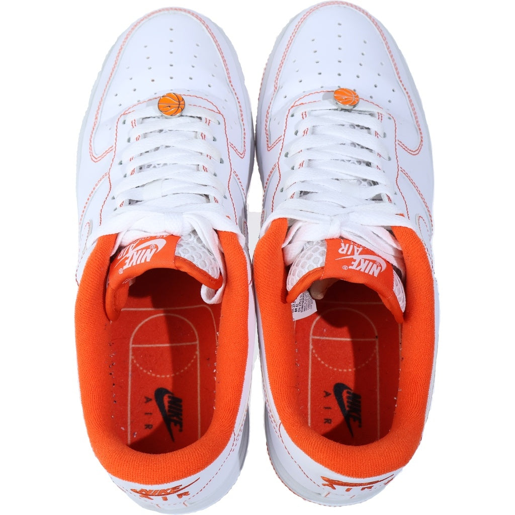 NIKE(ナイキ) AIR FORCE 1 LOW 07 LV8 EMB Rucker Park エアフォース1 ロー ローカットスニーカー ホワイト/オレンジ US9.5/27.5cm CT2585-100
