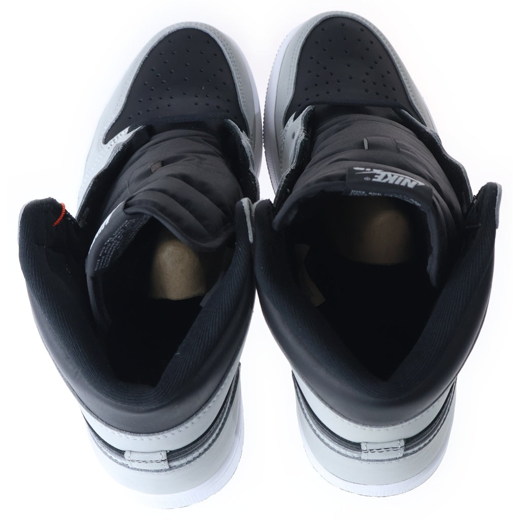 NIKE(ナイキ) AIR JORDAN 1 RETRO HIGH OG エアジョーダン ハイカットスニーカー US9/27cm ブラック/グレー シャドウ2.0 555088-035