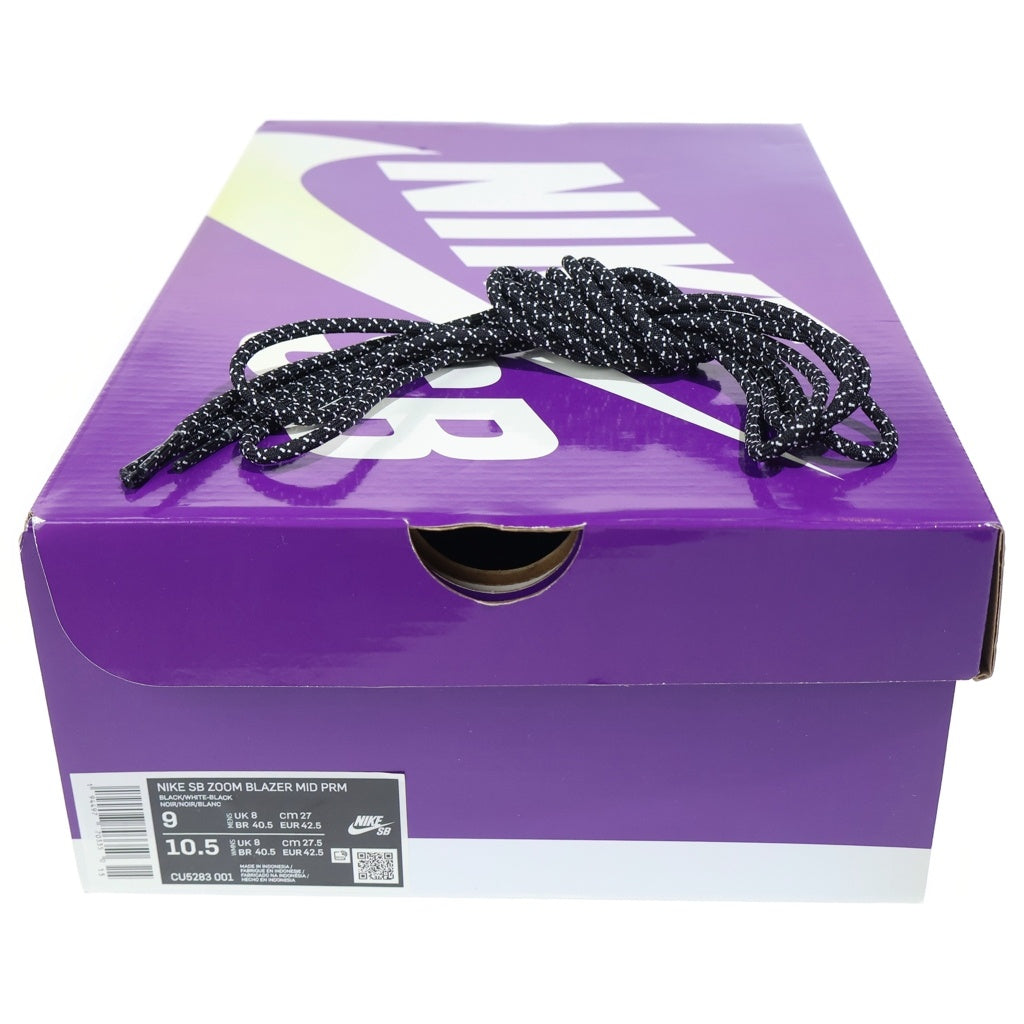 NIKE SB(ナイキエスビー) ZOOM BLAZER MID PRM ブレザーミッドカットスニーカー US9/27cm ブラック CU5283-001