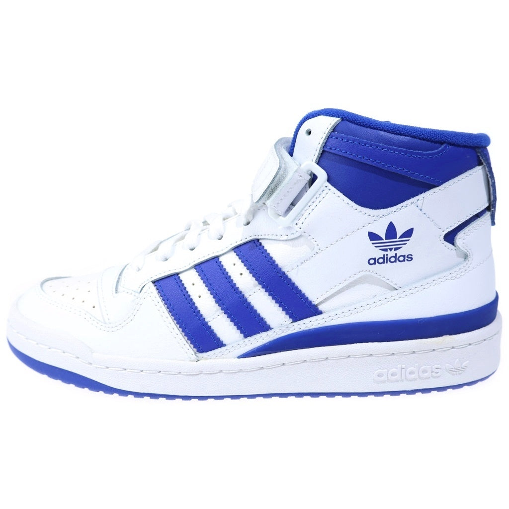 adidas(アディダス) FORUM MID フォーラム ホワイト/ブルー ミッドカットスニーカー US9/27cm FY4976