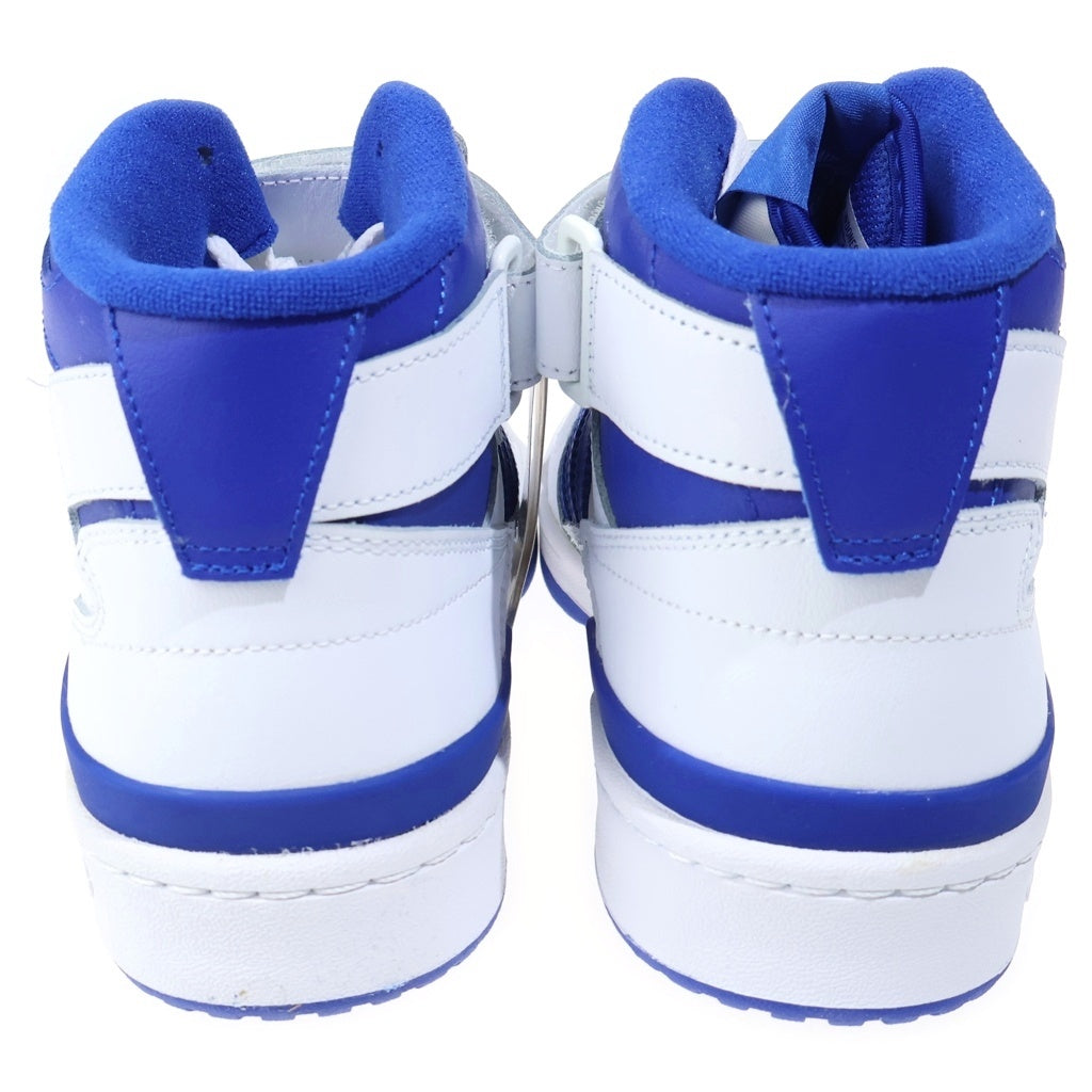 adidas(アディダス) FORUM MID フォーラム ホワイト/ブルー ミッドカットスニーカー US9/27cm FY4976