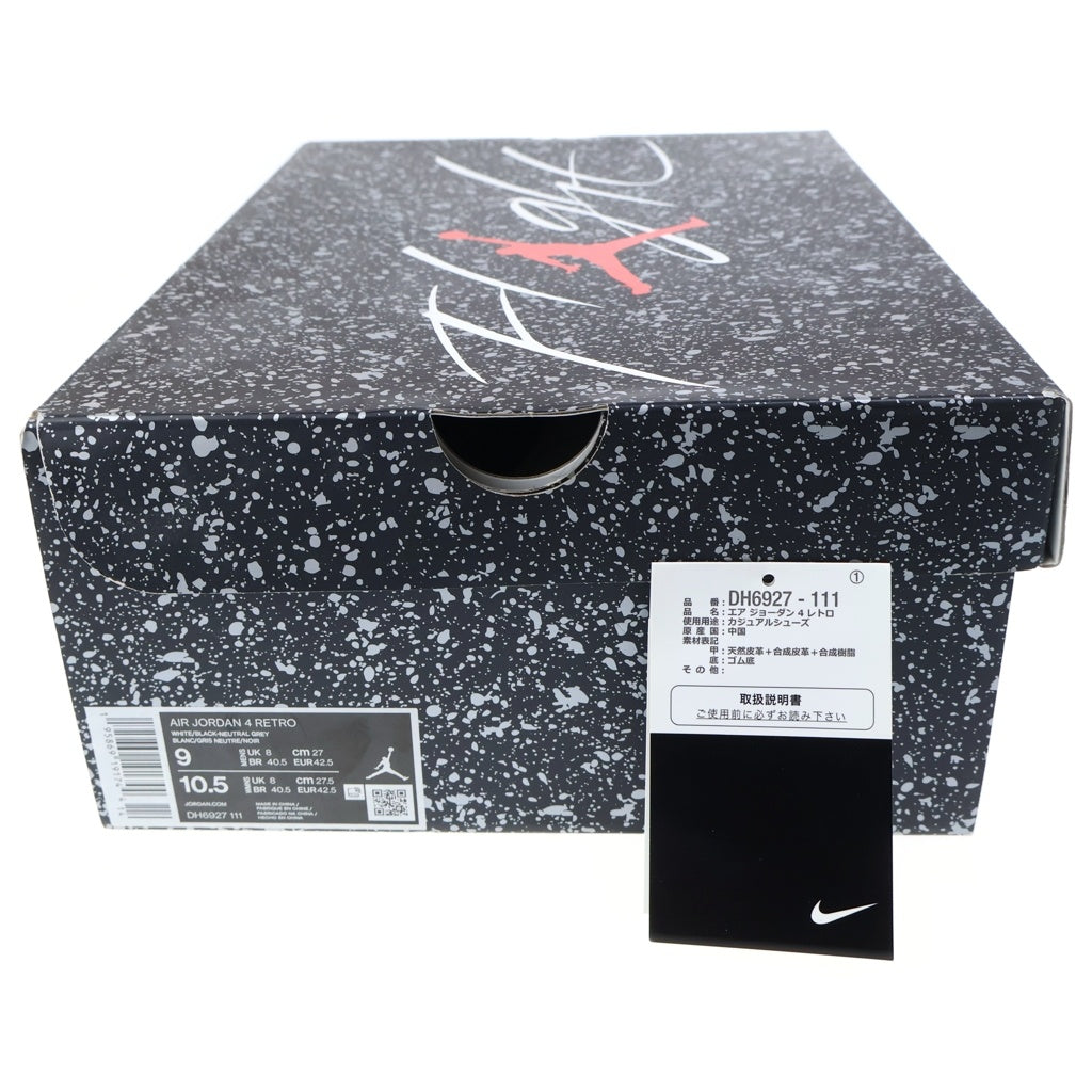 NIKE(ナイキ) AIR JORDAN4 MILITARY DH6927-111 エアジョーダン ハイカットスニーカー ホワイト/ブラック US9/27cm DH6927-111