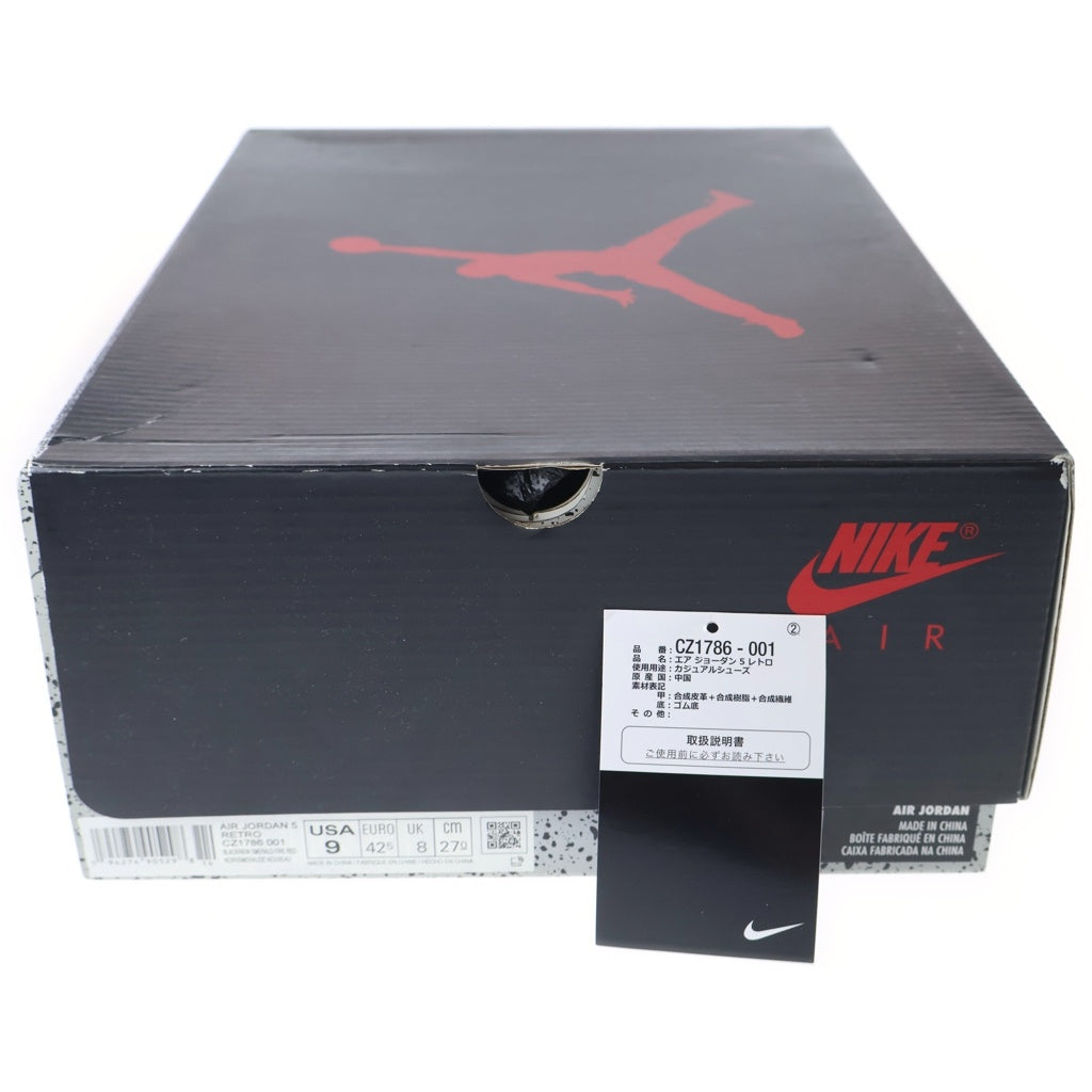 NIKE(ナイキ) Air Jordan 5 Retro Top3 エアジョーダン5 レトロ トップ3 ハイカットスニーカー ブラック US9/27cm CZ1786‐001