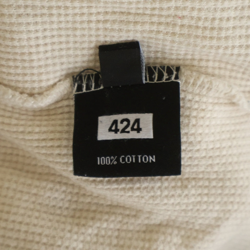 424(フォートゥーフォー) レイヤード ワッフル サーマル 長袖Tシャツ アイボリー