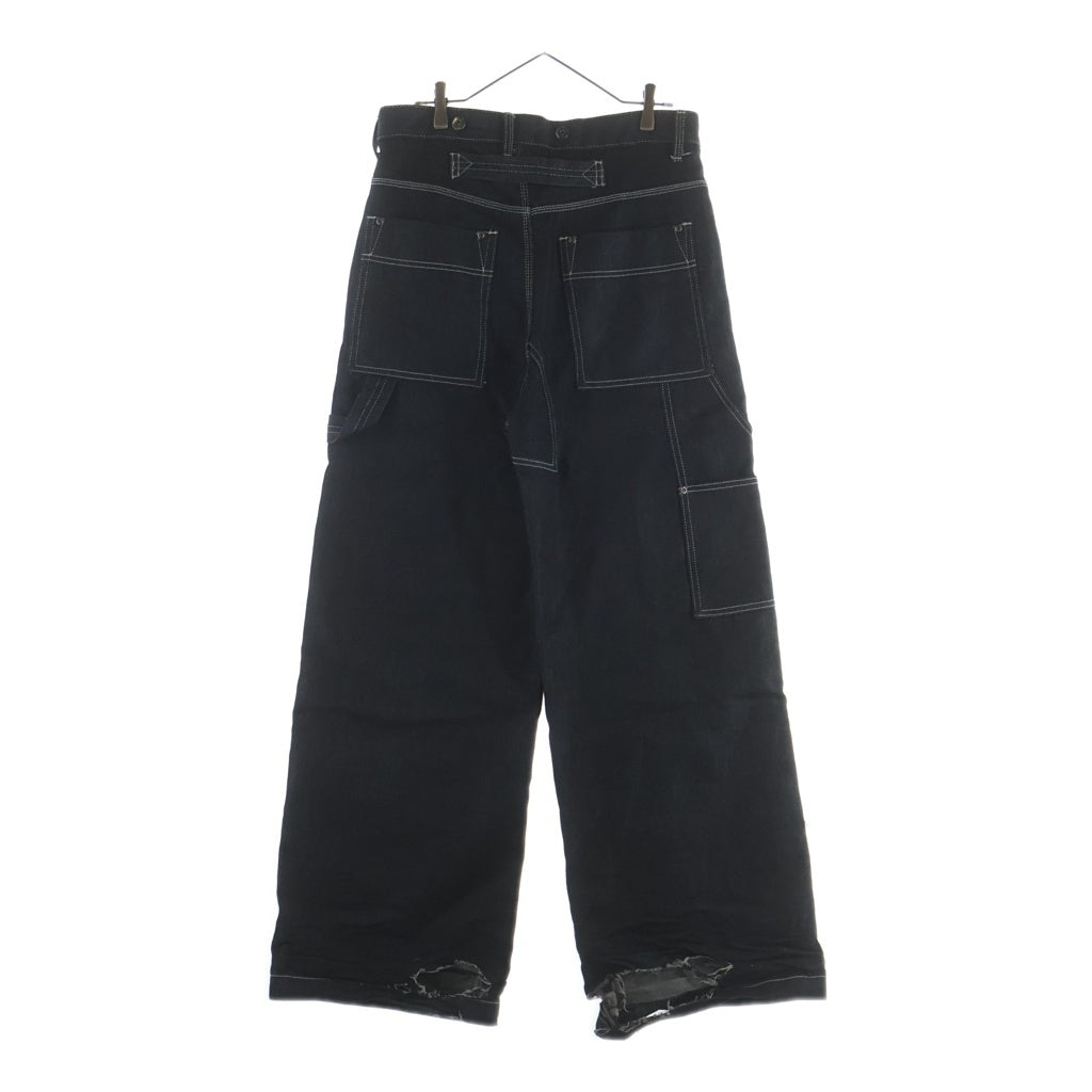 NO BRAND(ノーブランド) BRYAN JIMENEZ ブライヤンヒメネス PANELED DENIM ダブルニー デニム バギーカーペンターパンツ インディゴ BJ22P02-S