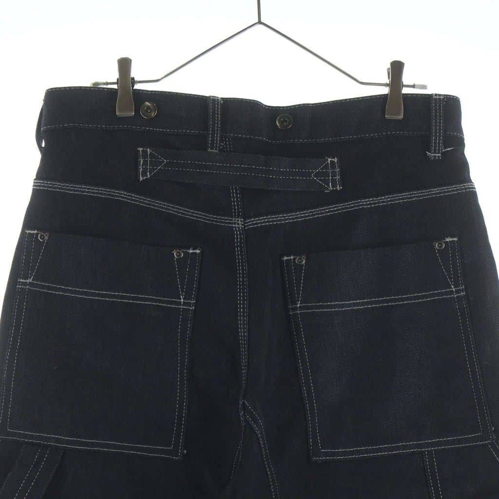 NO BRAND(ノーブランド) BRYAN JIMENEZ ブライヤンヒメネス PANELED DENIM ダブルニー デニム バギーカーペンターパンツ インディゴ BJ22P02-S