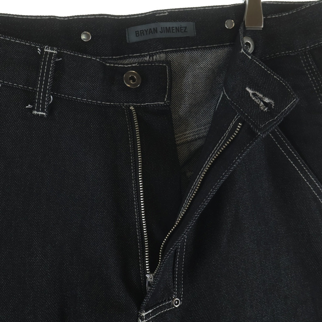 NO BRAND(ノーブランド) BRYAN JIMENEZ ブライヤンヒメネス PANELED DENIM ダブルニー デニム バギーカーペンターパンツ インディゴ BJ22P02-S