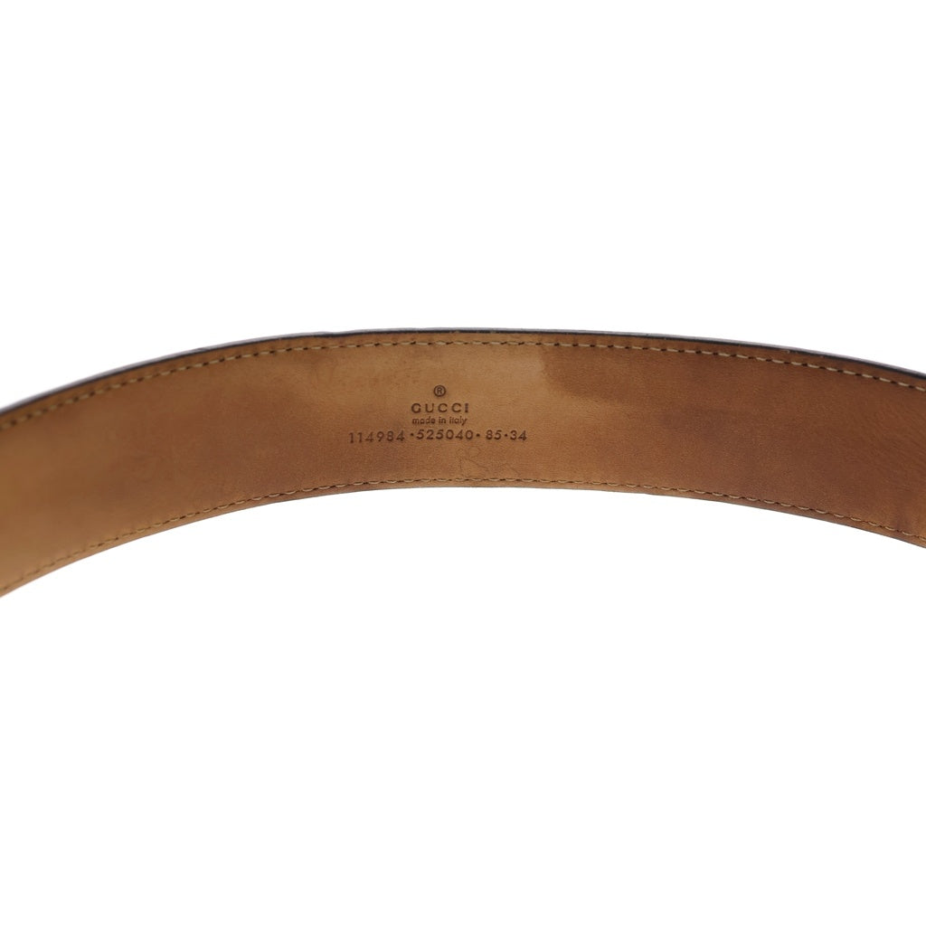 GUCCI(グッチ) GG インターロッキング レザーベルト ブラック 85/34