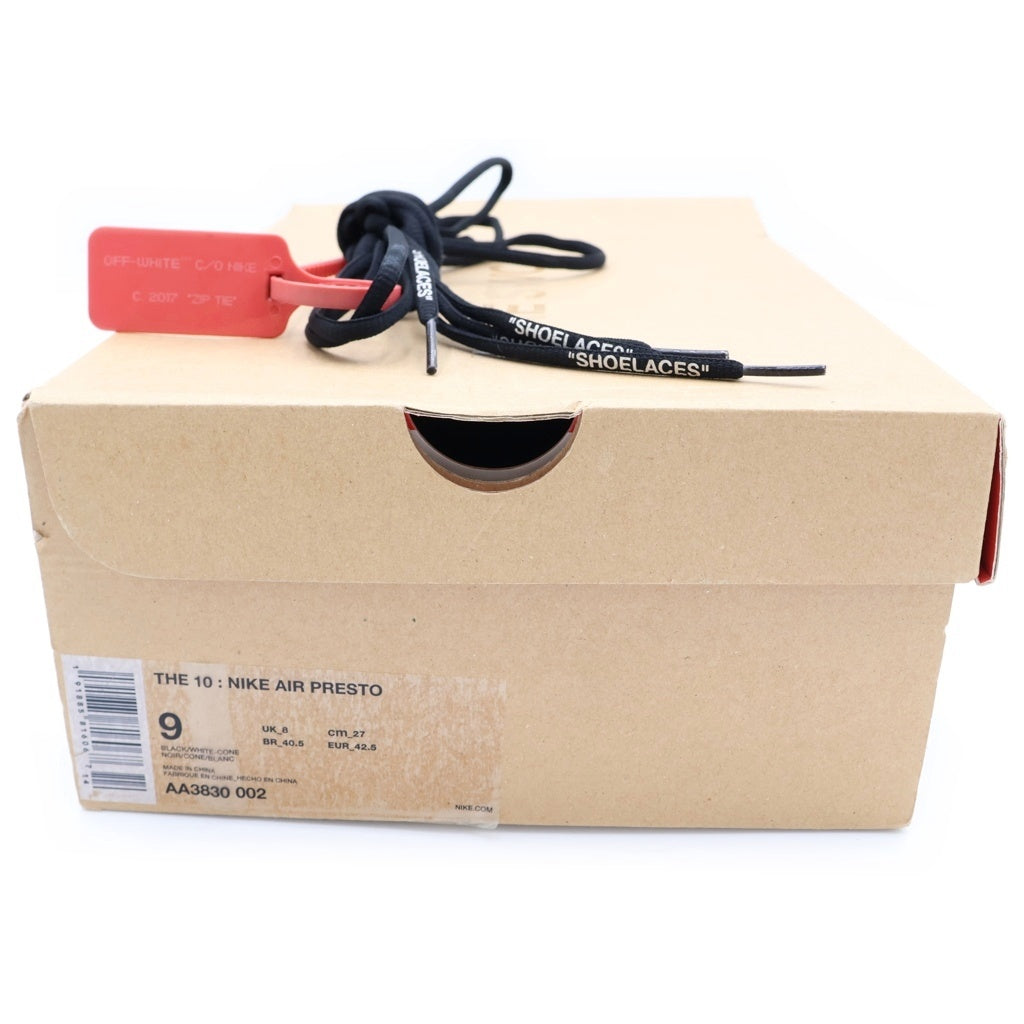 NIKE(ナイキ) ×OFF-WHITE AIR PRESTO AA3830-002 オフホワイト エアプレスト ローカットスニーカー ブラック US9/27.0cm