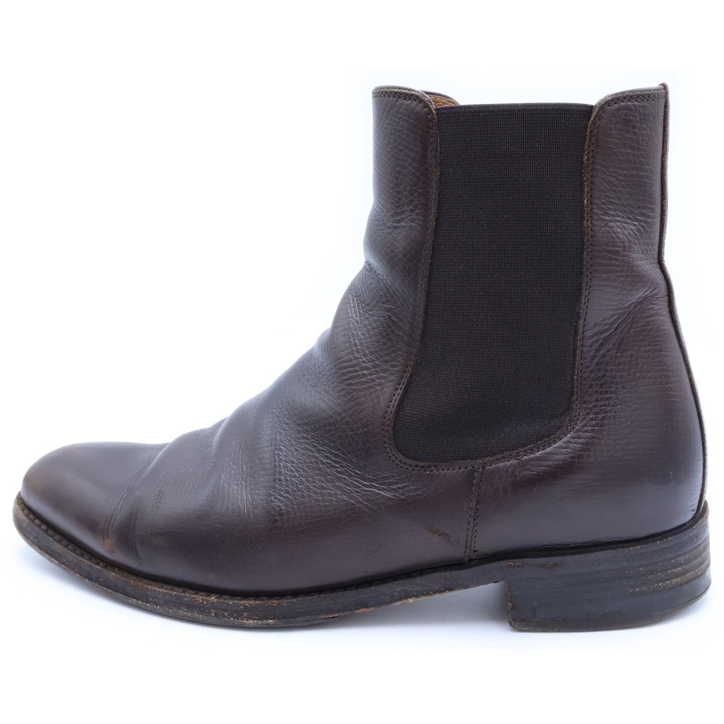 NO BRAND(ノーブランド) F.LLI Giacometti フラテッリ ジャコメッティ FG373 サイドゴア チェルシー カーフレザーブーツ ブラウン 40 1/2