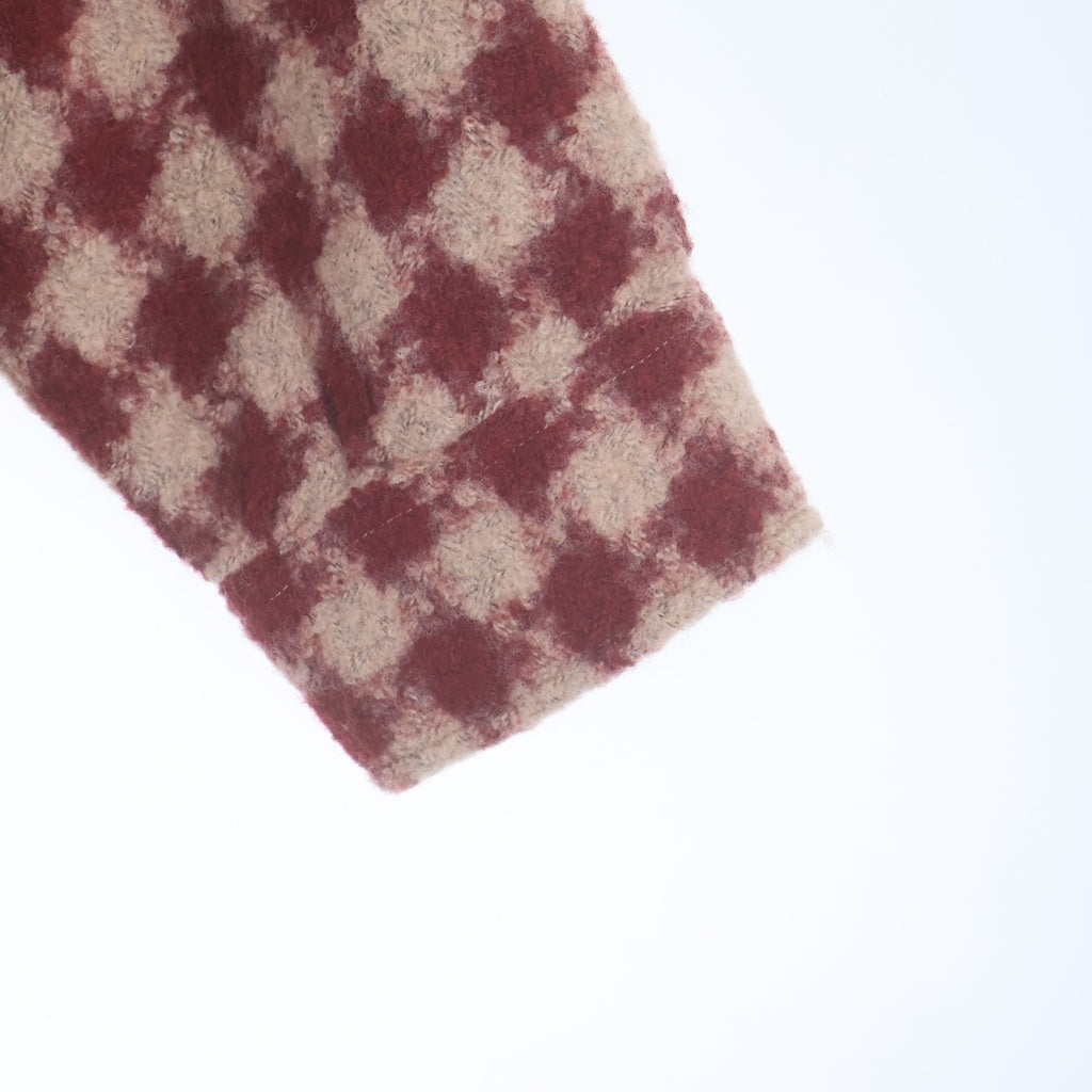 MLVINCE(メルヴィンス) MILITARY CHECK JACKET ミリタリー チェック ジャケット ホワイトレッド