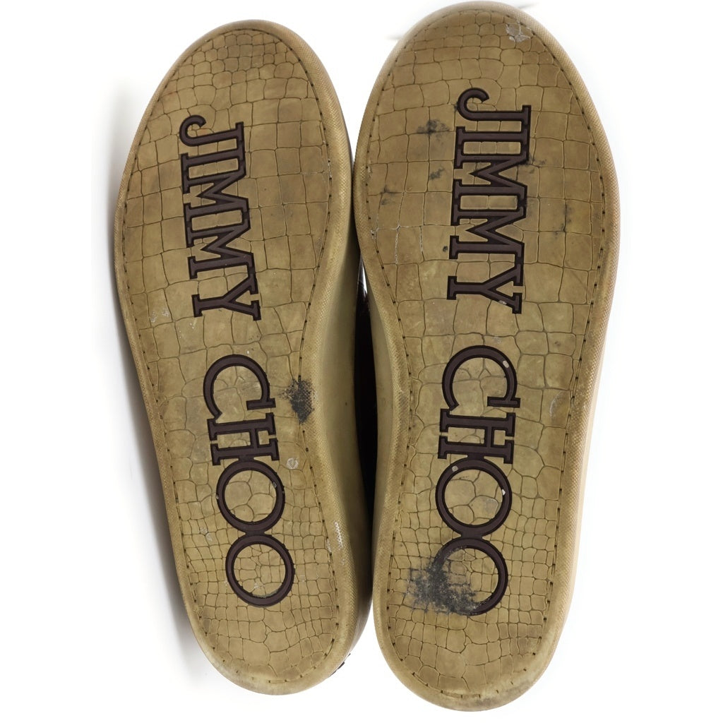 JIMMY CHOO(ジミーチュウ) Belgravia クロコ型押し ハイカットスニーカー ブラウン 42