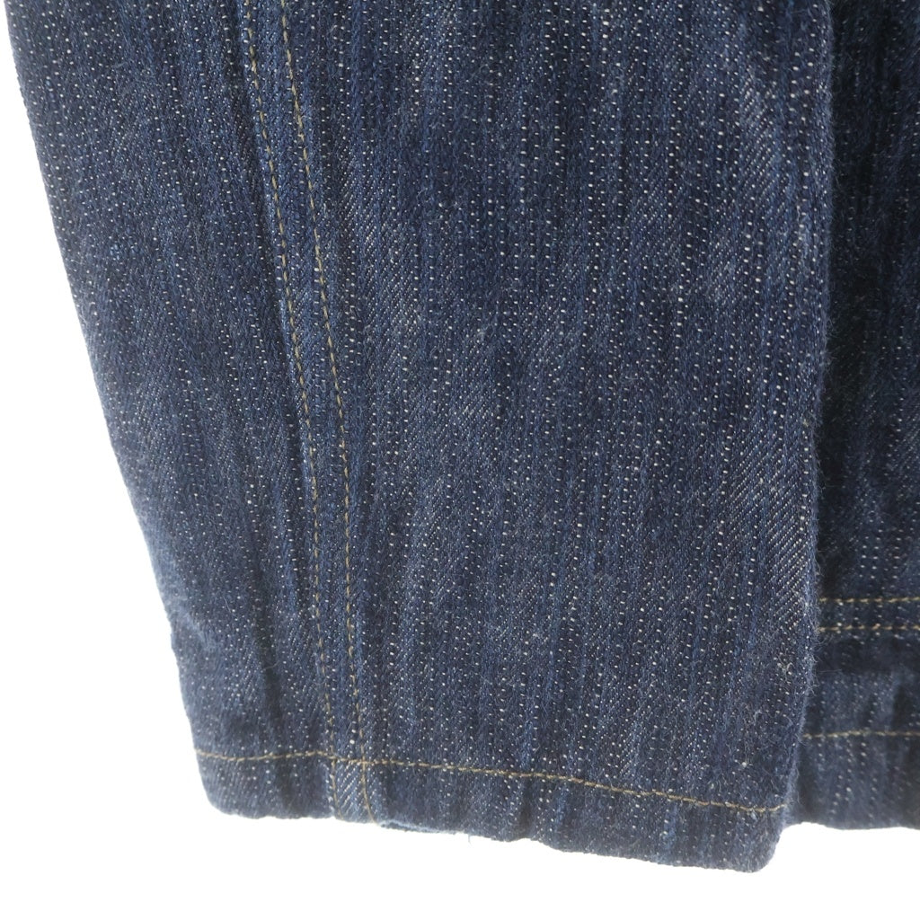 NO BRAND(ノーブランド) 鬼デニム 17oz鬼絣デニム 03502-kasuri 天然藍 カバーオール ジャケット インディゴ
