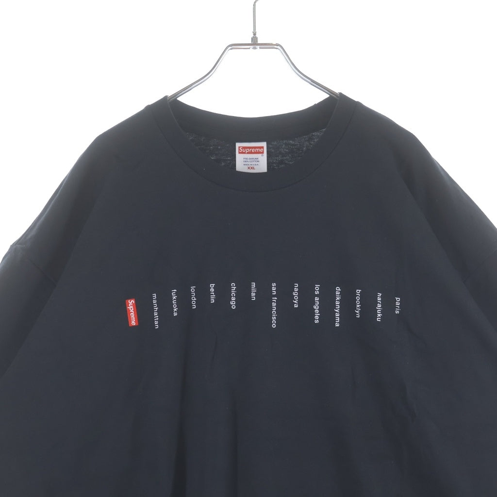 SUPREME(シュプリーム) 23SS Location Tee ロケーション半袖Tシャツ ブラック