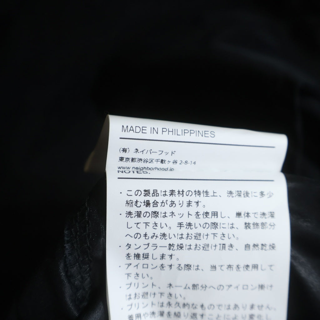 NEIGHBORHOOD(ネイバーフッド) 25AW PULLOVER SHIRT LS Vネック プルオーバーシャツ ウィンドブレーカー ブラック 252TSNH-SHM04