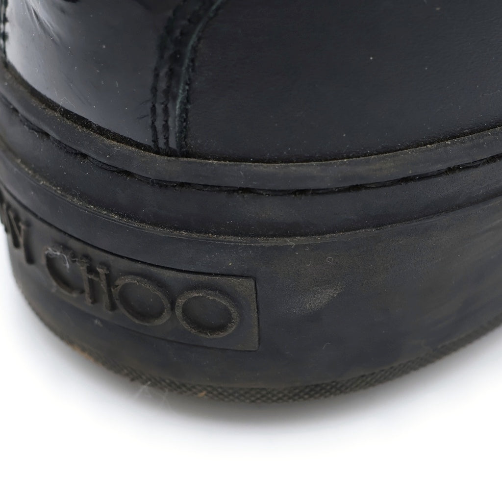 JIMMY CHOO(ジミーチュウ) ARCHIE アーチー スタッズ ブラックレザーハイカットスニーカー 42