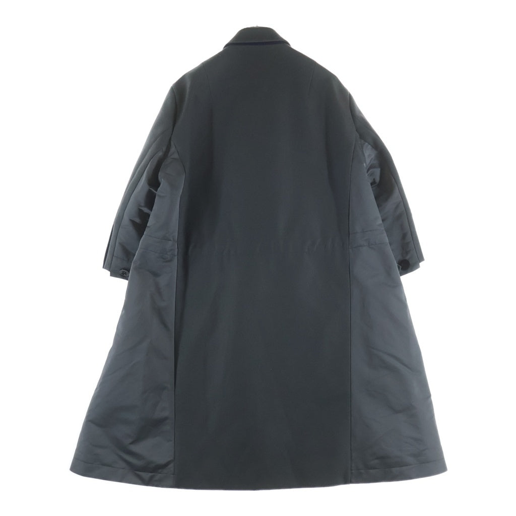 Sacai(サカイ) 23AW ウール ナイロン ドッキング チェスターコート グレー 23-03114M