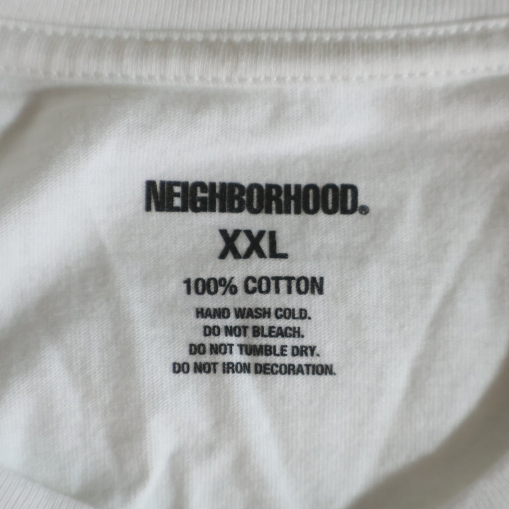 NEIGHBORHOOD(ネイバーフッド) 24AW ボックスロゴ プリント長袖Tシャツ ホワイト 242PCNH-LT16