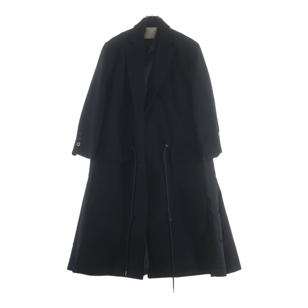 Sacai(サカイ) 23AW ウール ナイロン ドッキング チェスターコート ブラック 23-03114M
